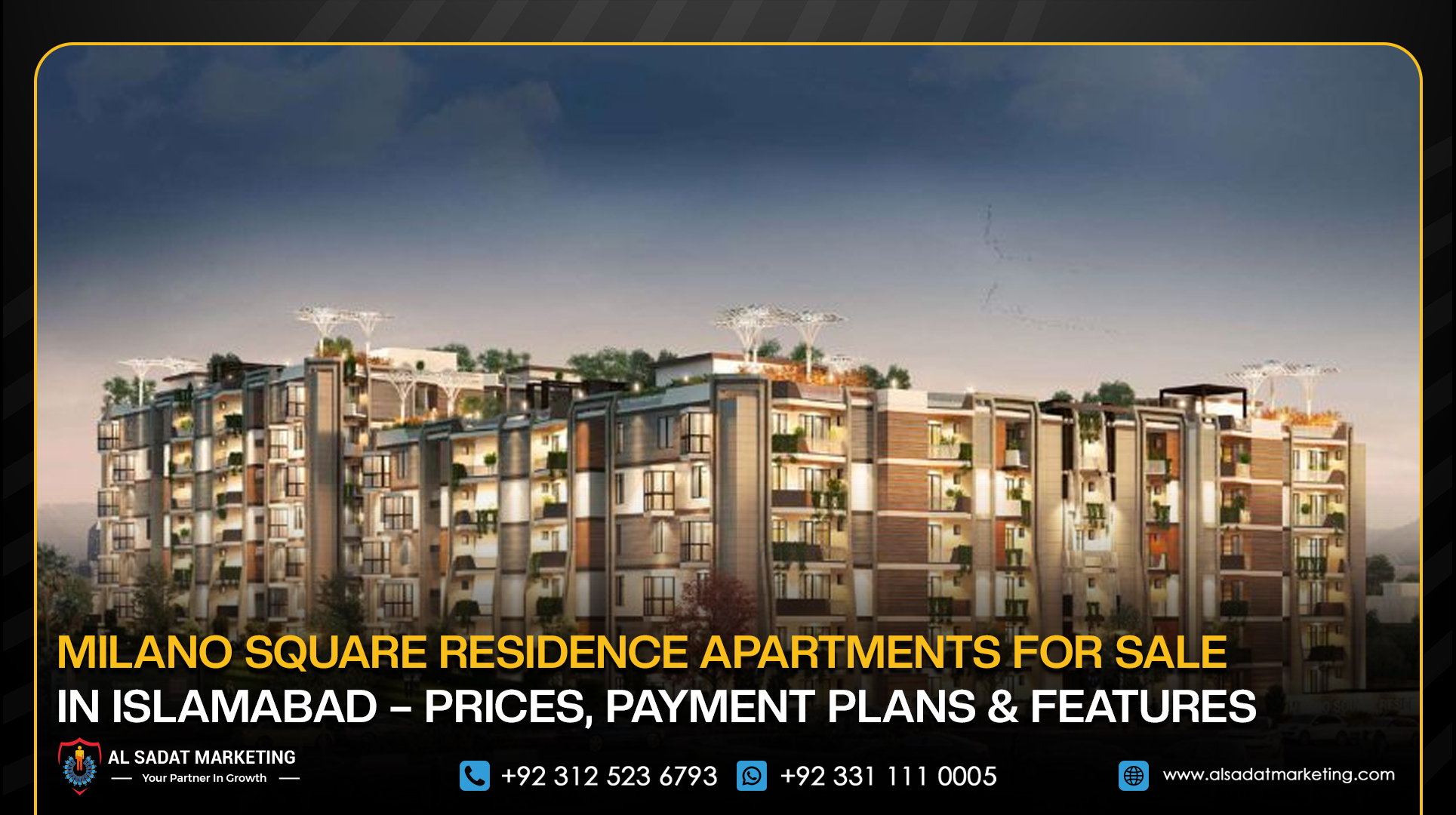 Milano Square Residence Apartments for Sale in Islamabad – Prices, Payment Plans & Features