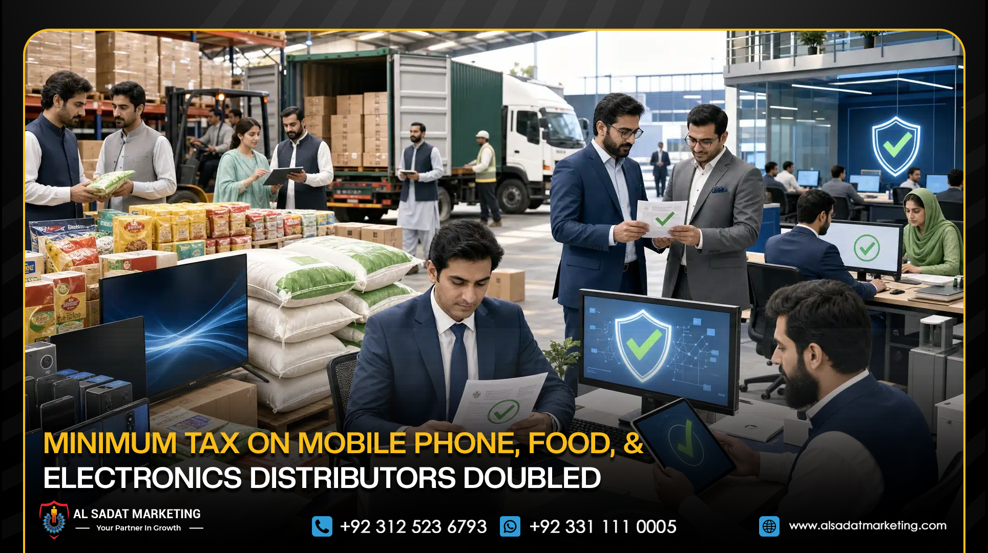 Minimum Tax on Mobile Phone, Food, and Electronics Distributors Doubled