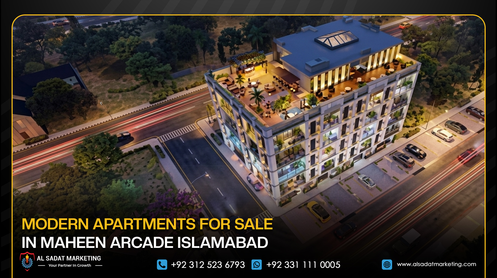 Modern Apartments for Sale in Maheen Arcade Islamabad