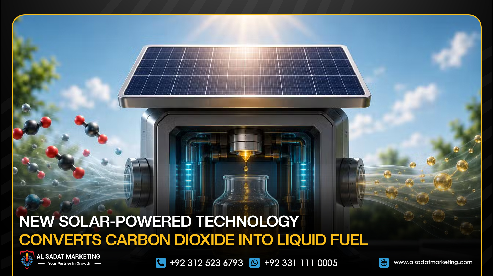 New Solar-Powered Technology Converts Carbon Dioxide Into Liquid Fuel