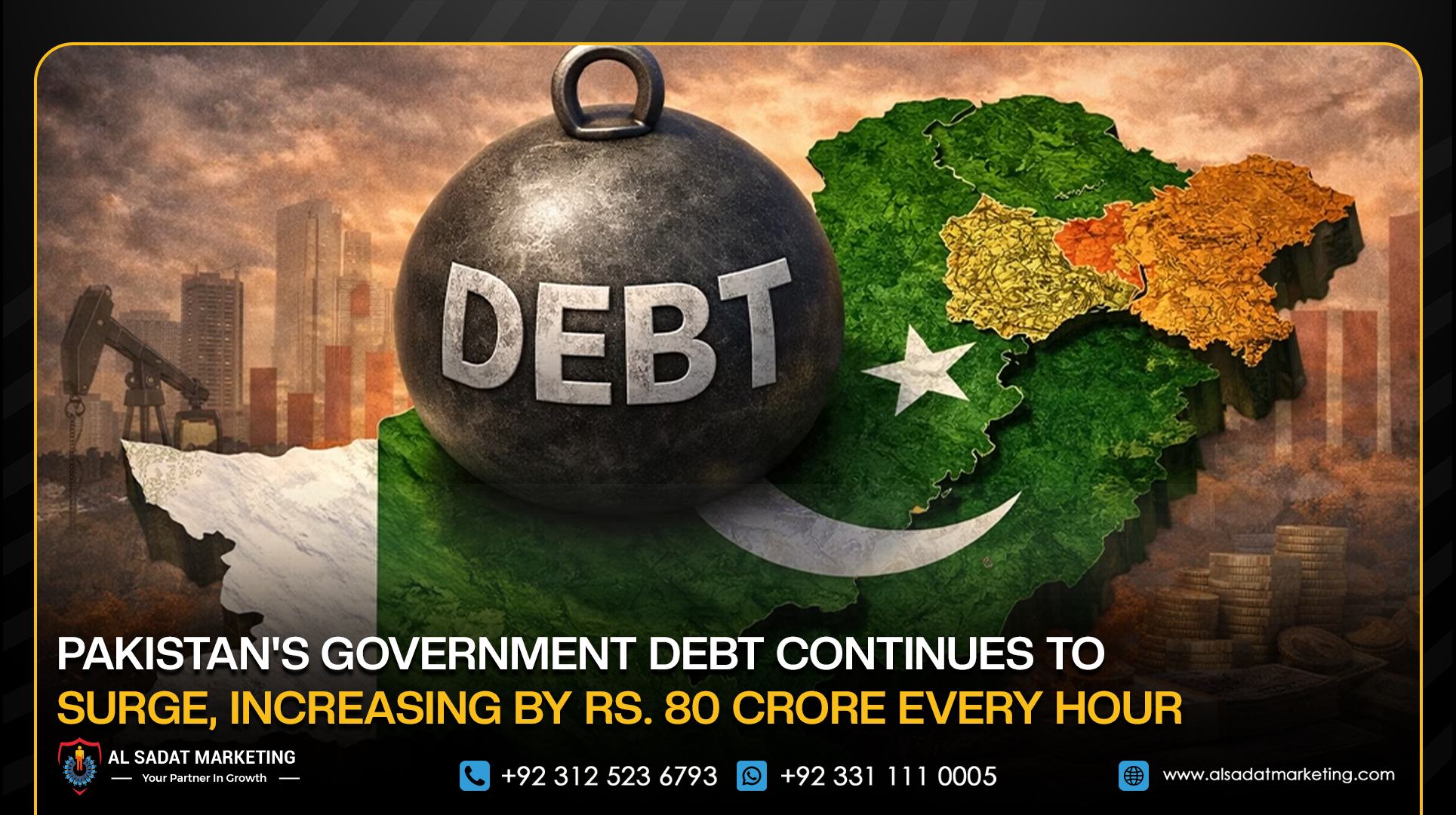 Pakistan’s Government Debt Continues to Surge, Increasing by Rs. 80 Crore Every Hour