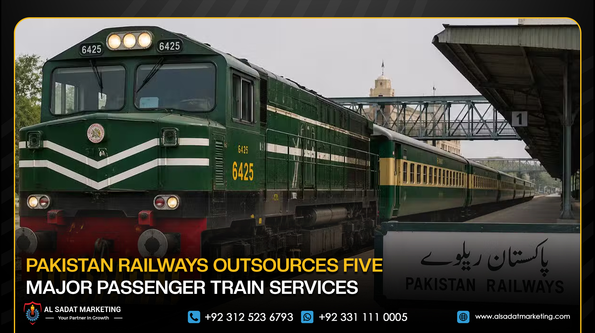 Pakistan Railways Outsources Five Major Passenger Train Services
