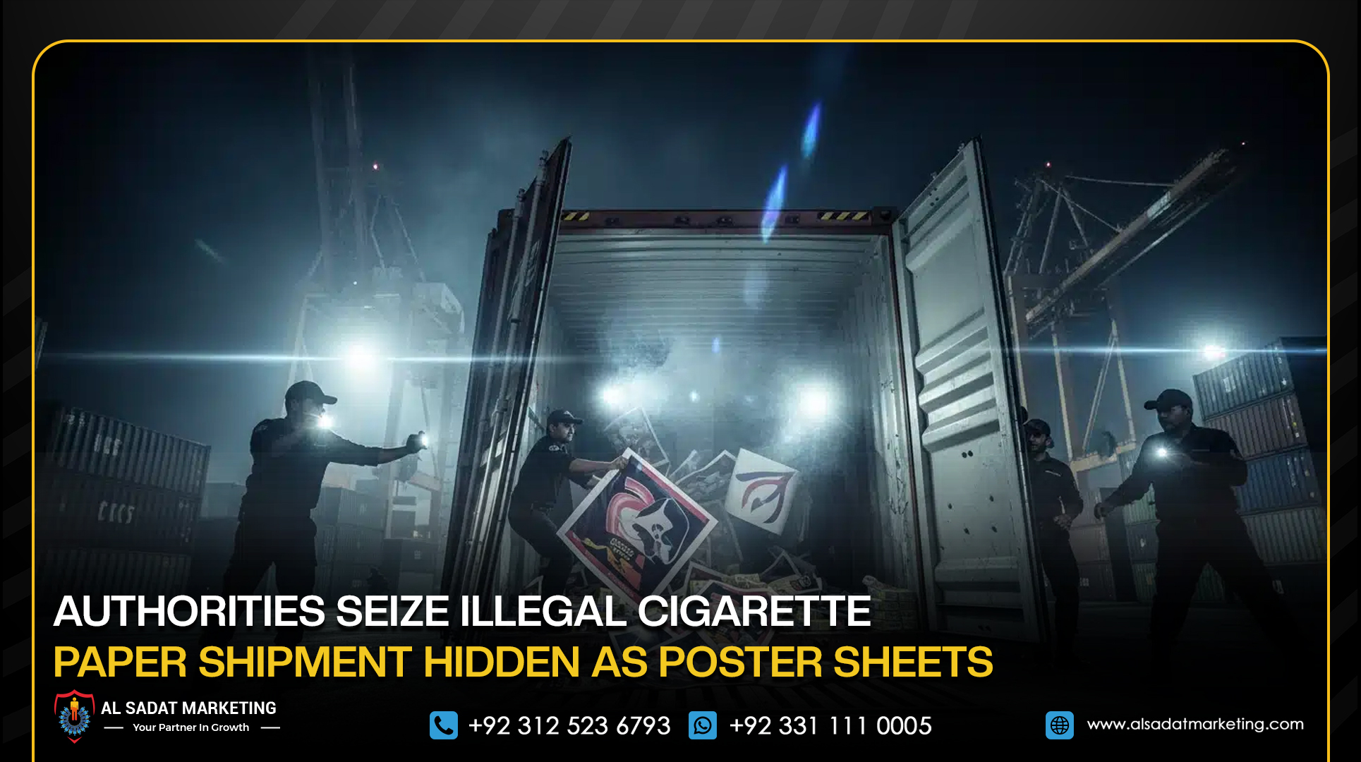 Authorities Seize Illegal Cigarette Paper Shipment Hidden as Poster Sheets