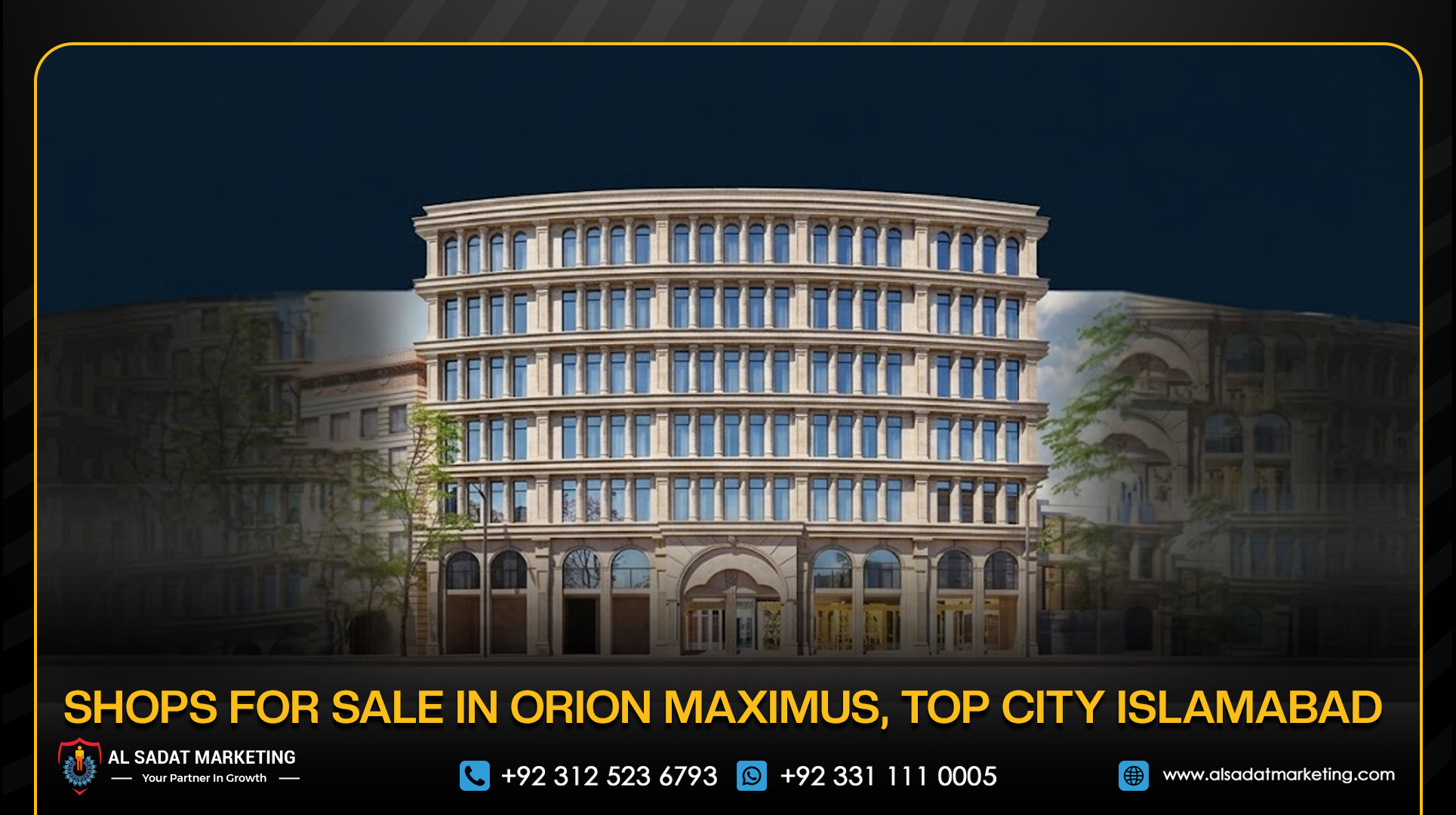Shops for Sale in Orion Maximus, Top City Islamabad