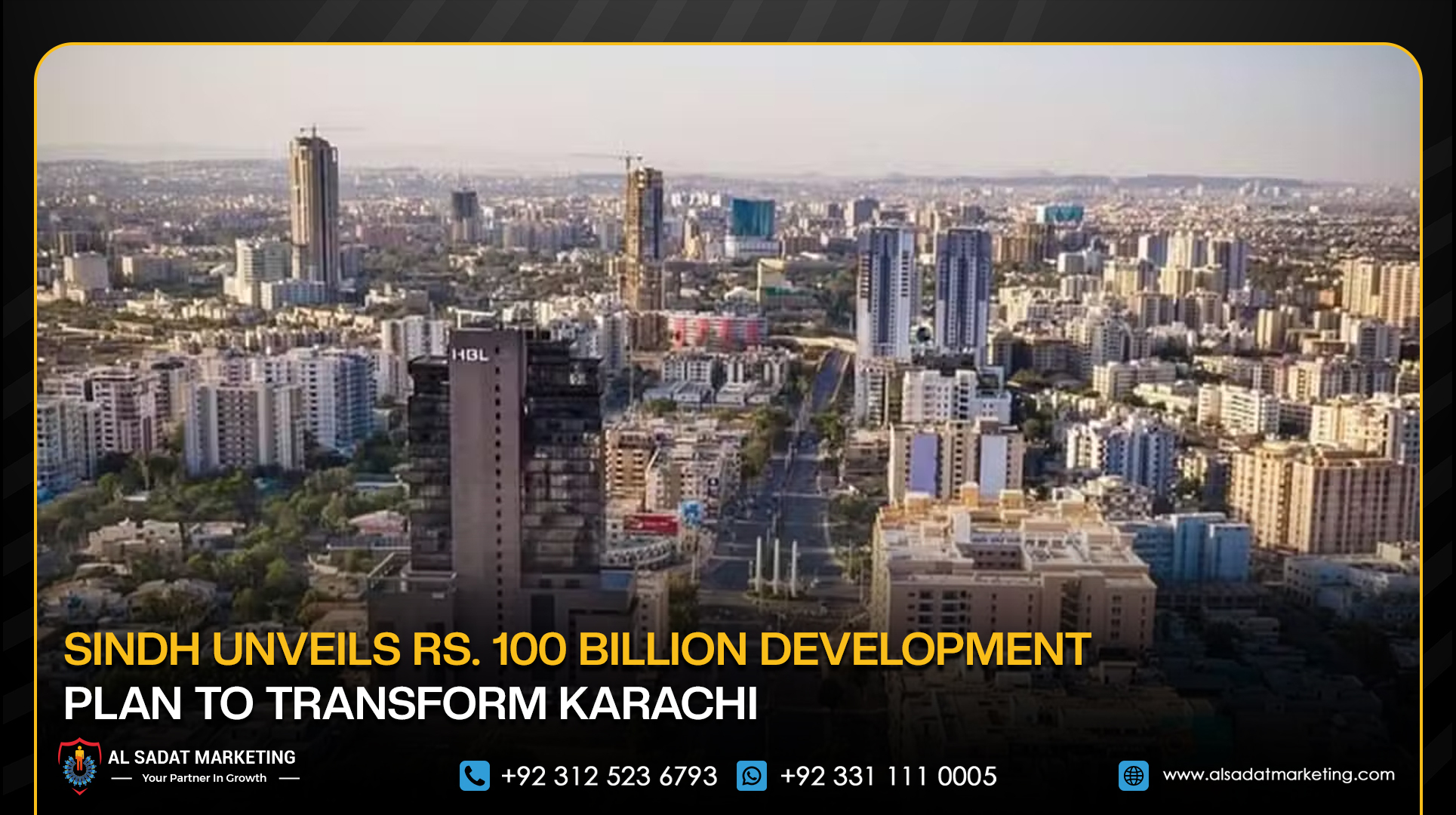 Sindh Unveils Rs. 100 Billion Development Plan to Transform Karachi