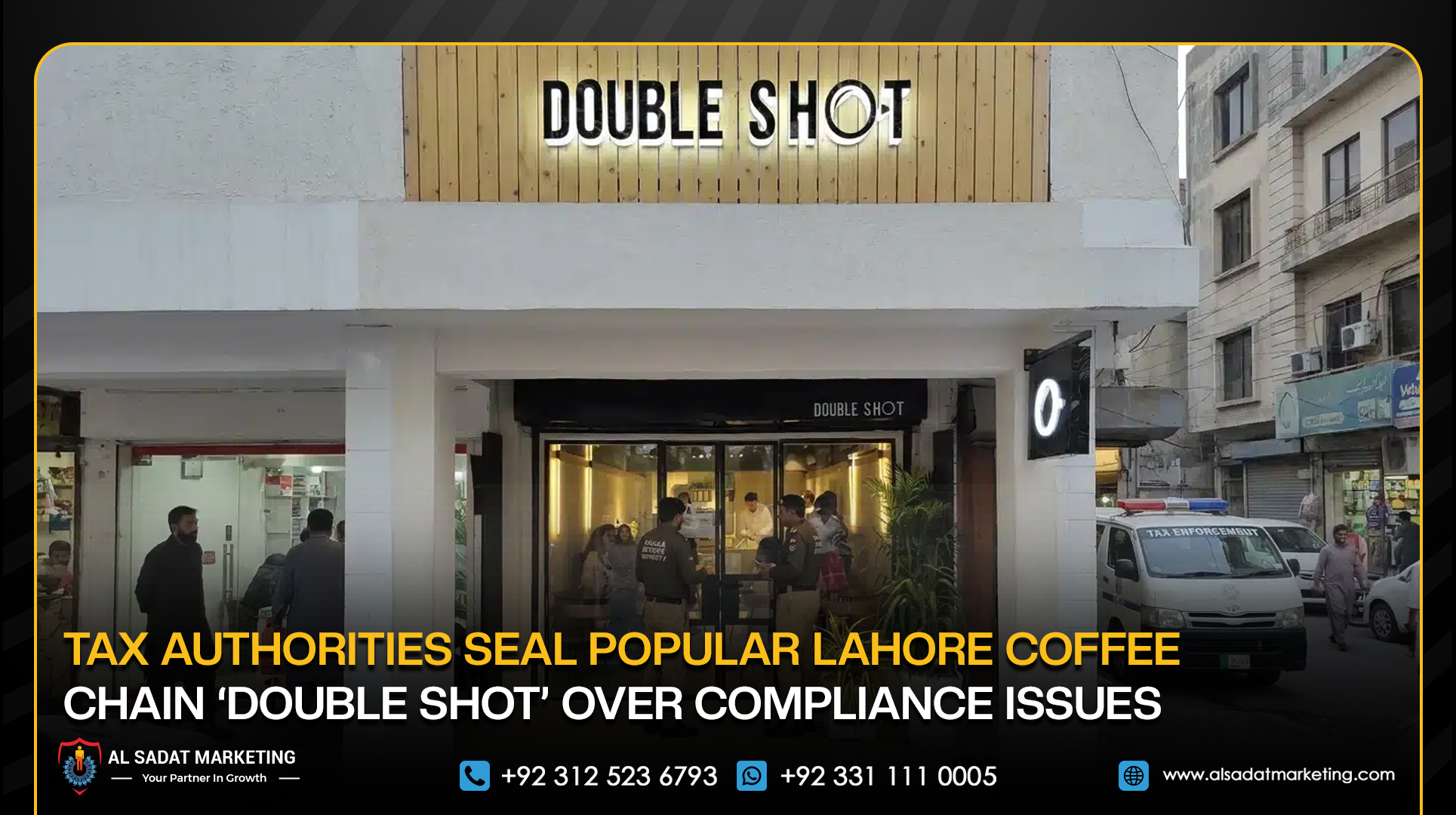 Tax Authorities Seal Popular Lahore Coffee Chain ‘Double Shot’ Over Compliance Issues