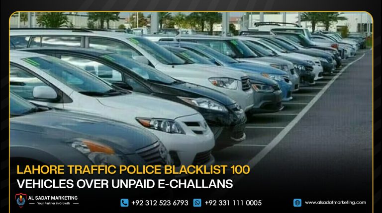 Lahore Traffic Police Blacklist 100 Vehicles Over Unpaid E-Challans