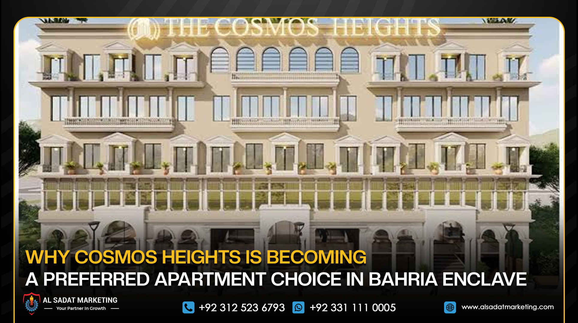 Why Cosmos Heights Is Becoming a Preferred Apartment Choice in Bahria Enclave