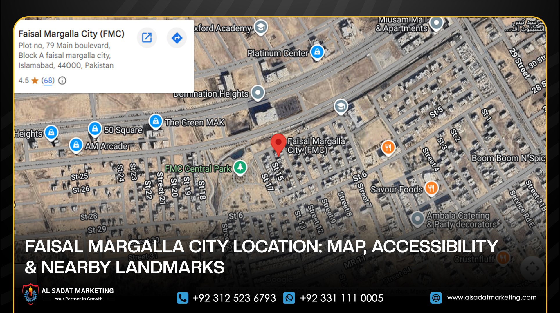 Faisal Margalla City Location: Map, Accessibility & Nearby Landmarks