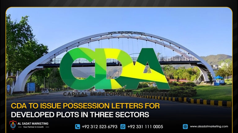 CDA to issue possession letters for developed plots in three sectors