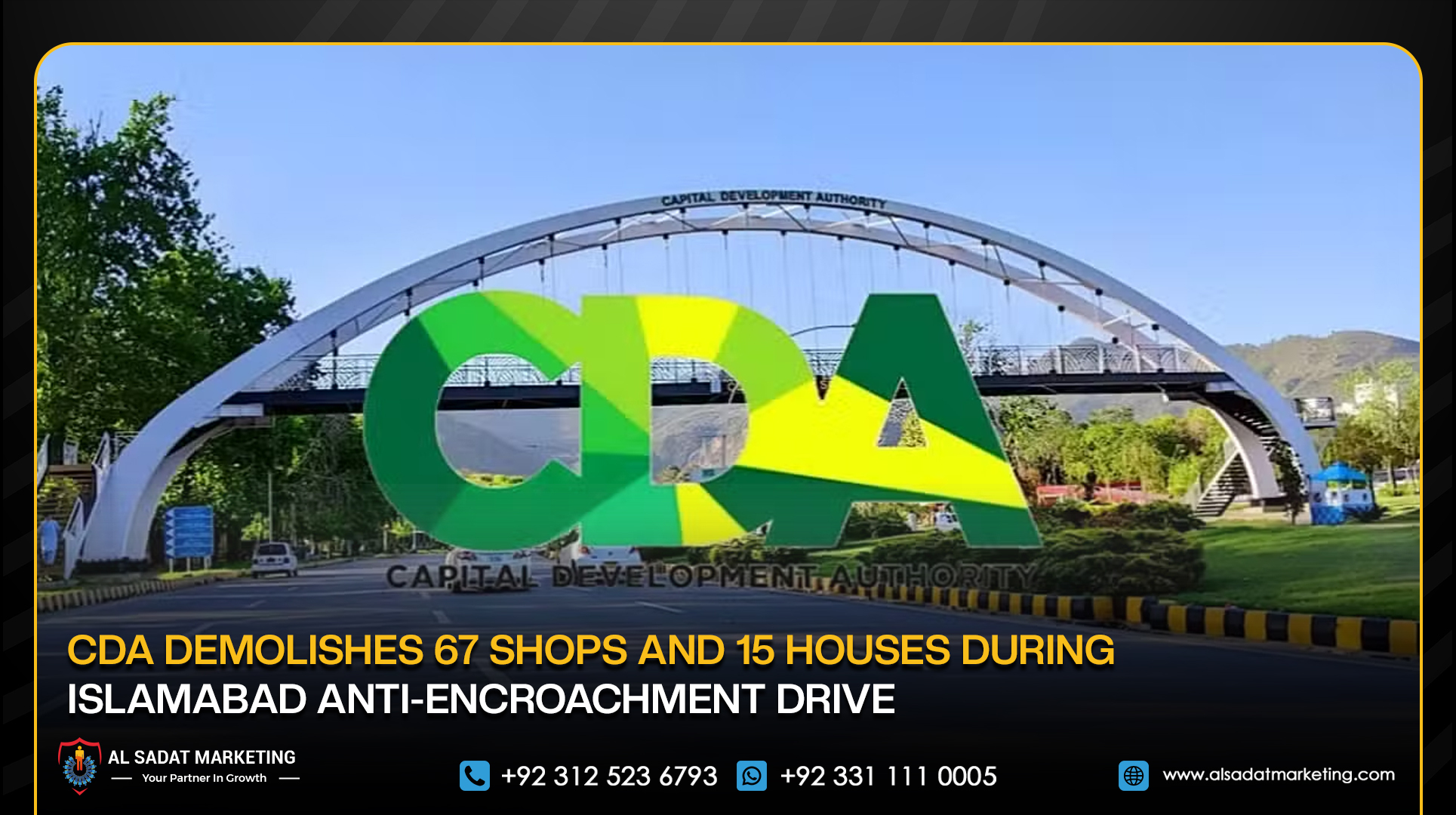 CDA Demolishes 67 Shops and 15 Houses During Islamabad Anti-Encroachment Drive