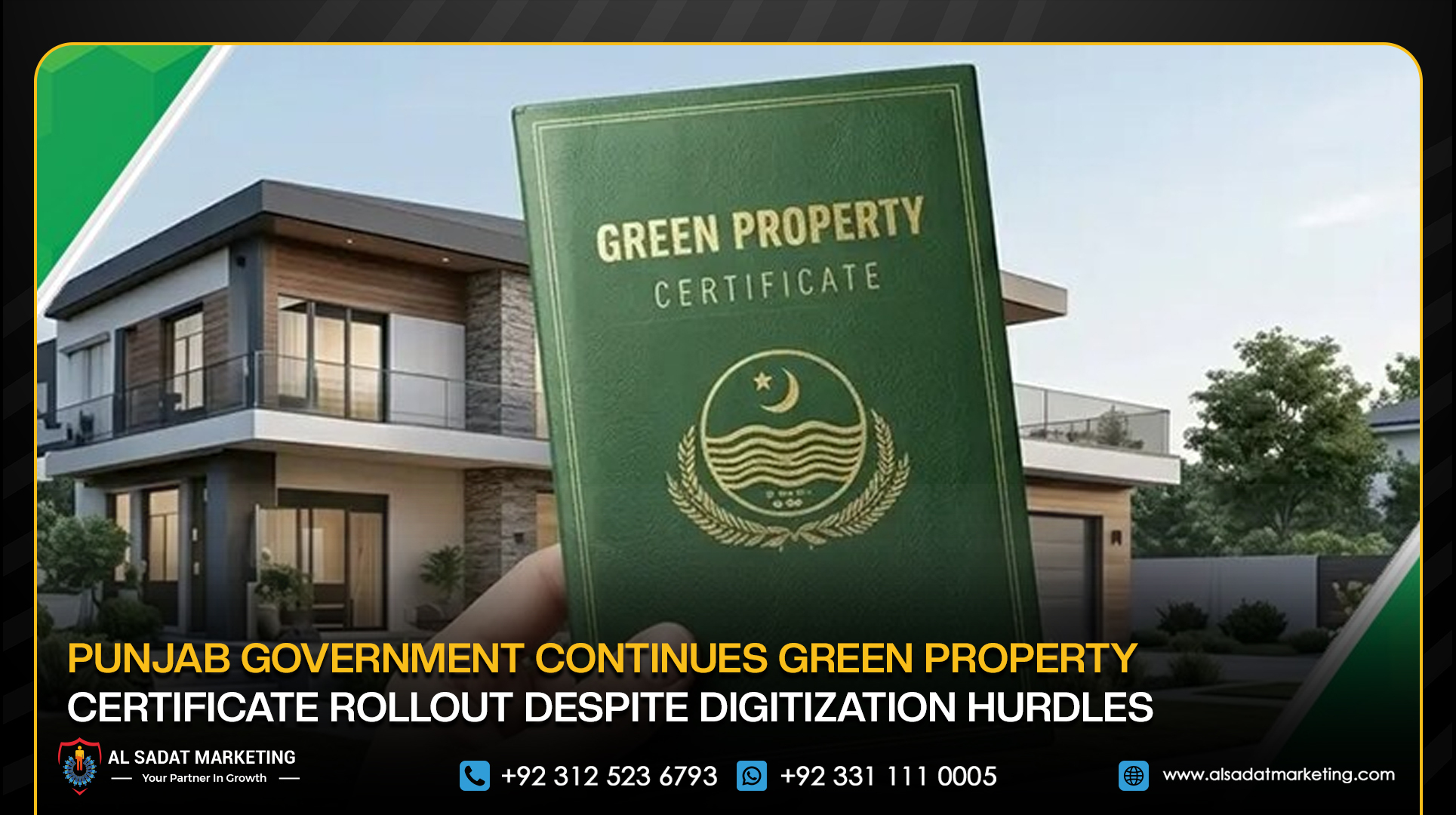 Punjab Government Continues Green Property Certificate Rollout Despite Digitization Hurdles