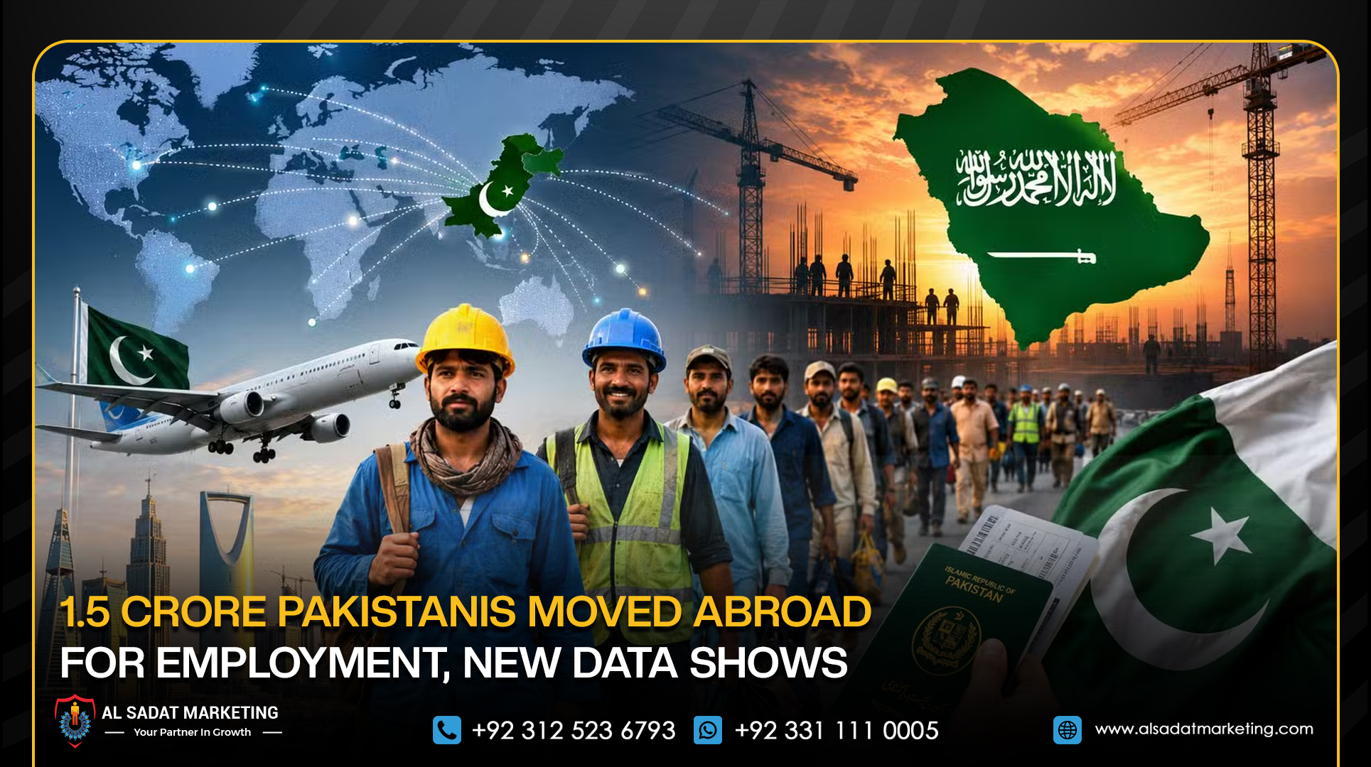 1.5 Crore Pakistanis Moved Abroad for Employment, New Data Shows