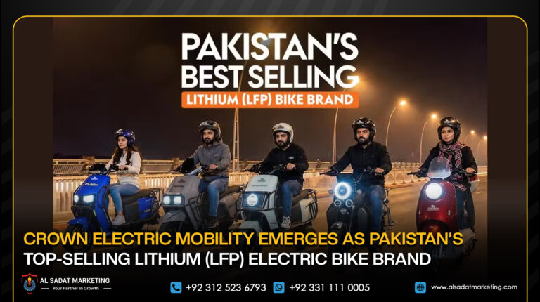 Crown Electric Mobility Emerges as Pakistan’s Top-Selling Lithium (LFP) Electric Bike Brand
