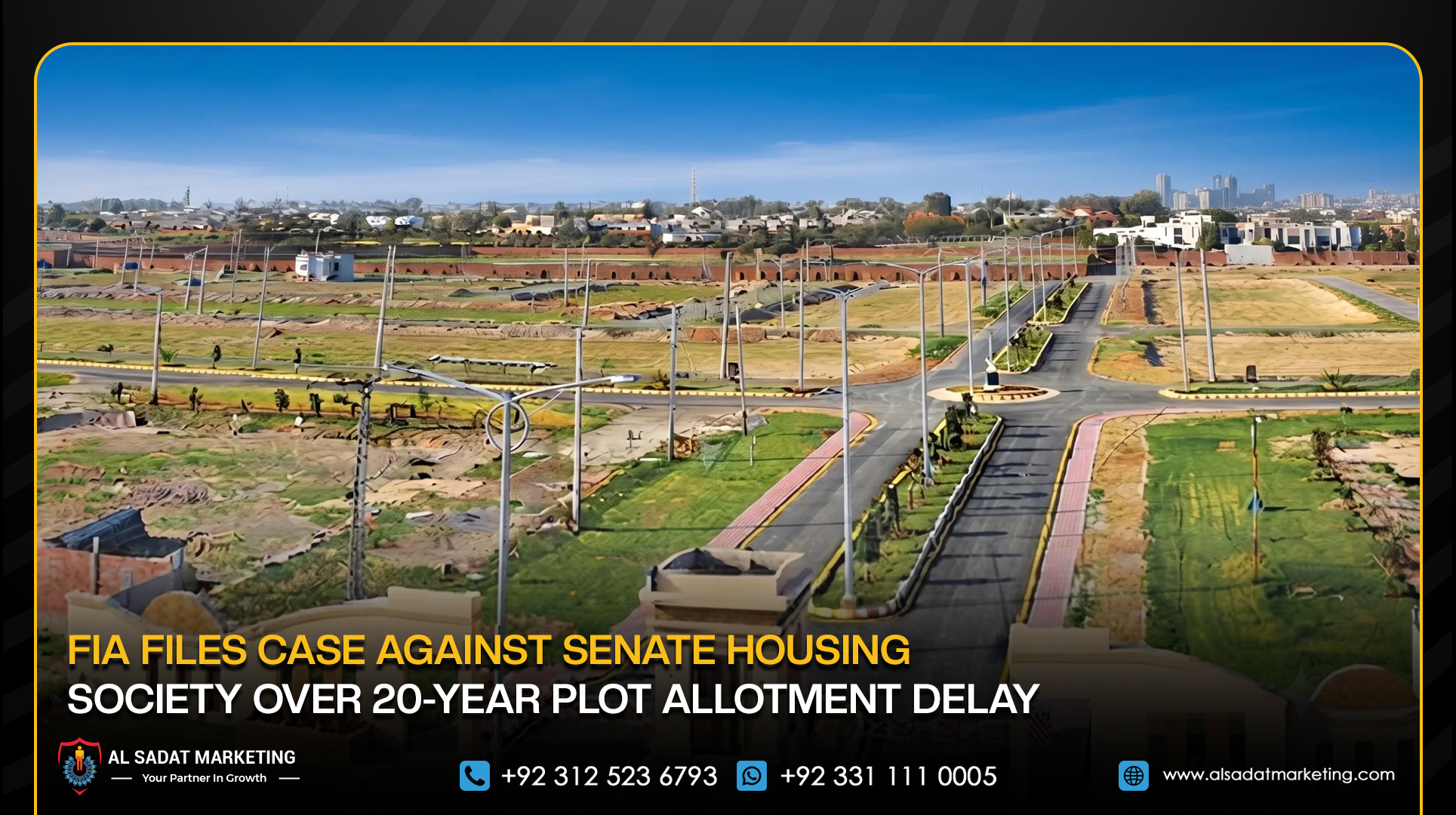 FIA Files Case Against Senate Housing Society Over 20-Year Plot Allotment Delay