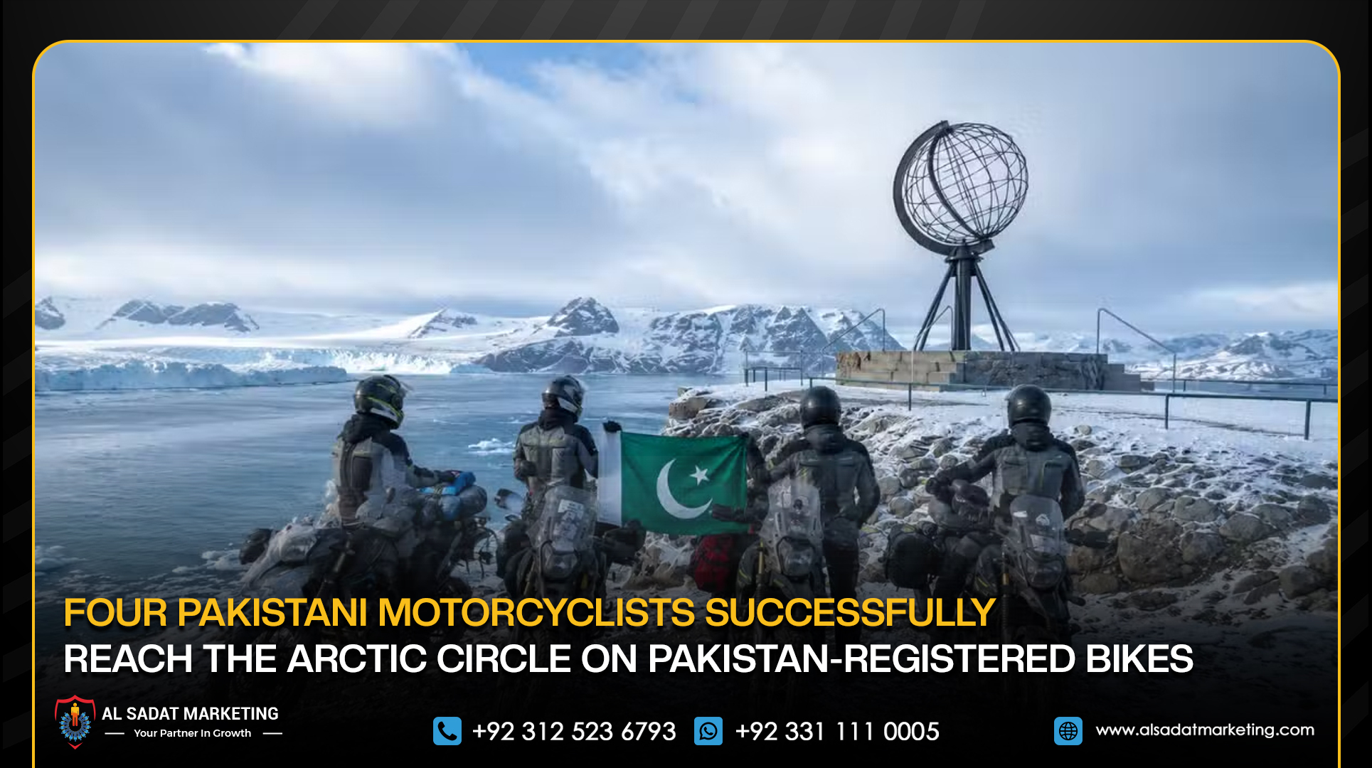 Four Pakistani Motorcyclists Successfully Reach the Arctic Circle on Pakistan-Registered Bikes