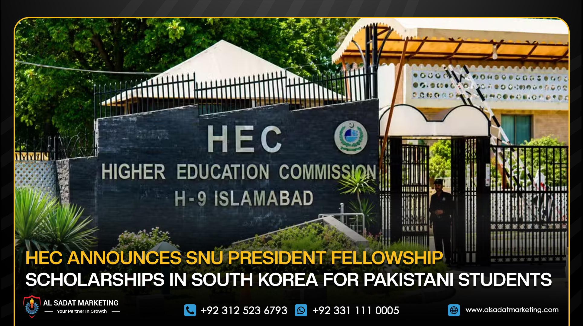 HEC Announces SNU President Fellowship Scholarships in South Korea for Pakistani Students