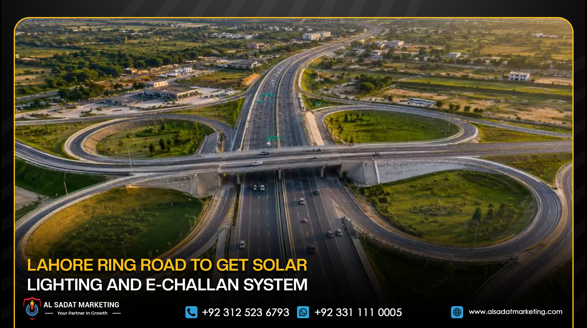 Lahore Ring Road to Get Solar Lighting and E-Challan System