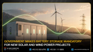 Government Makes Battery Storage Mandatory for New Solar and Wind Power Projects