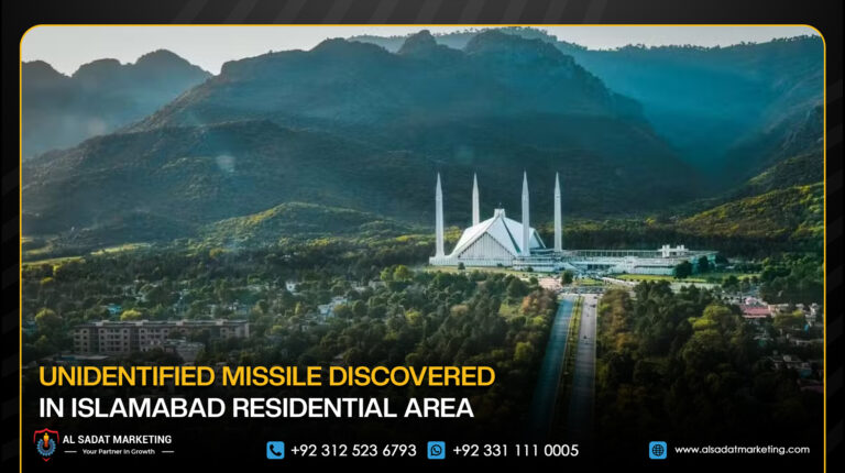 Unidentified Missile Discovered in Islamabad Residential Area