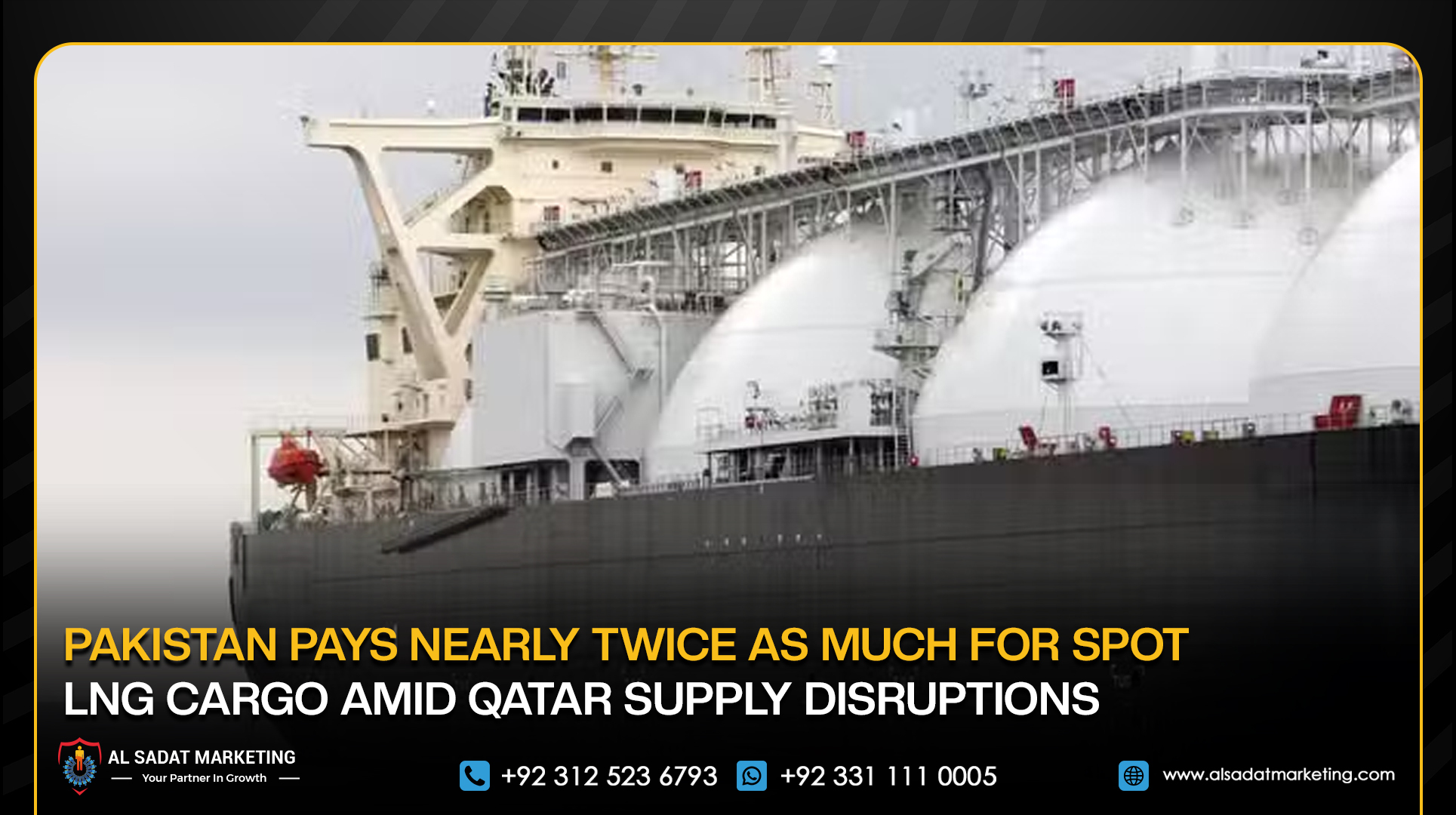 Pakistan Pays Nearly Twice as Much for Spot LNG Cargo Amid Qatar Supply Disruptions