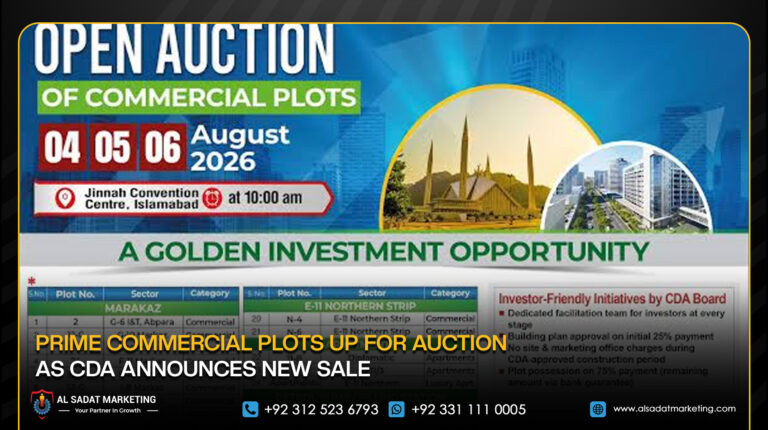 Prime Commercial Plots Up for Auction as CDA Announces New Sale