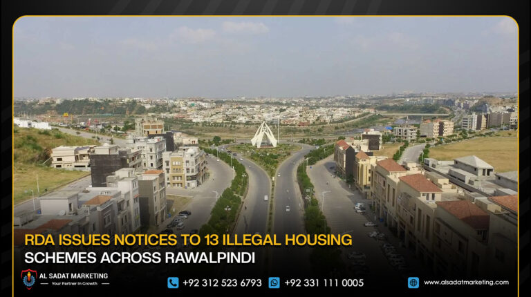 RDA Issues Notices to 13 Illegal Housing Schemes Across Rawalpindi