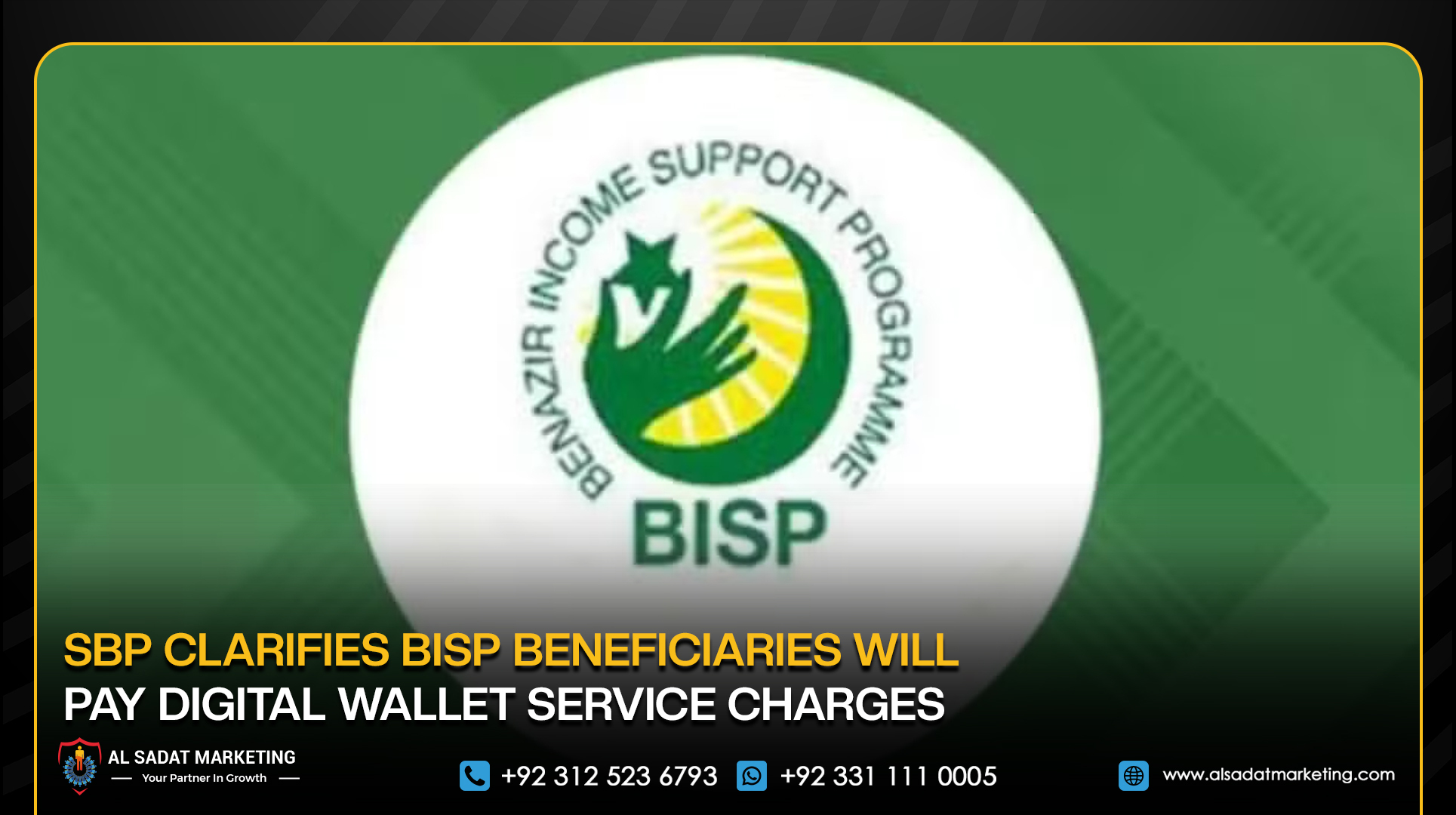 SBP Clarifies BISP Beneficiaries Will Pay Digital Wallet Service Charges