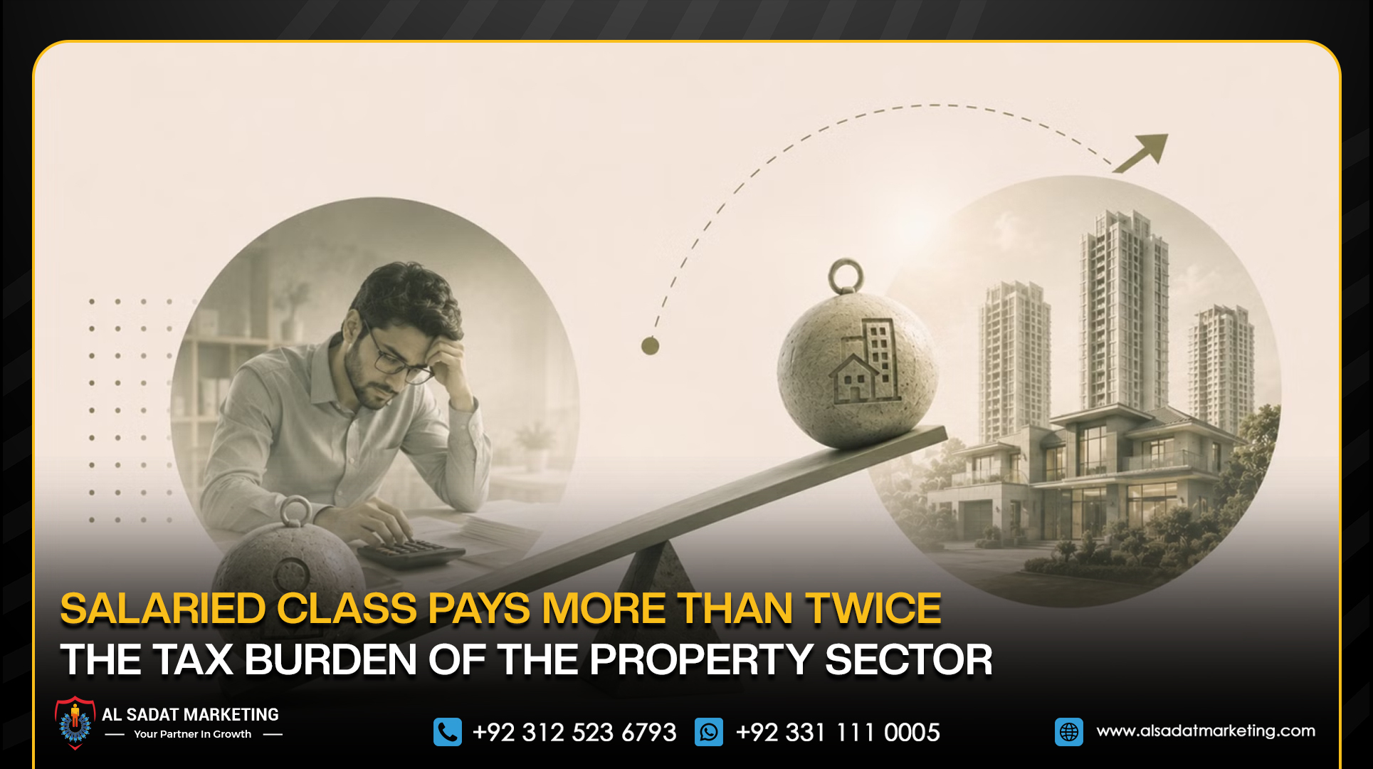 Salaried Class Pays More Than Twice the Tax Burden of the Property Sector