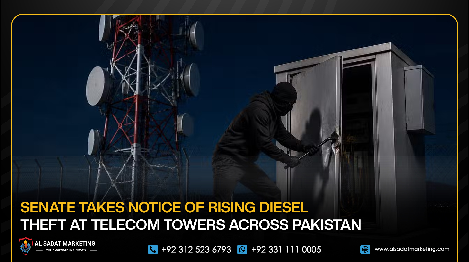 Senate Takes Notice of Rising Diesel Theft at Telecom Towers Across Pakistan