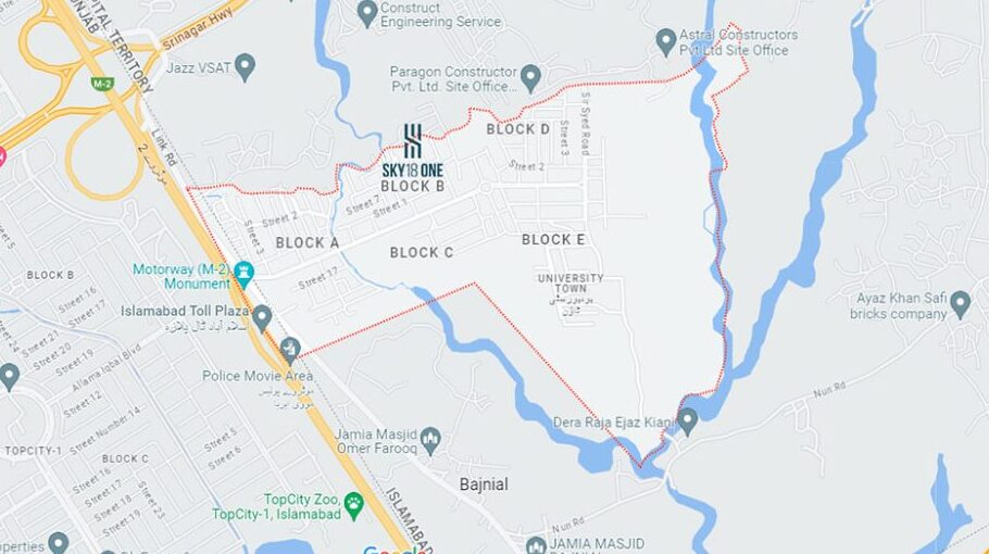 sky 18 one location map