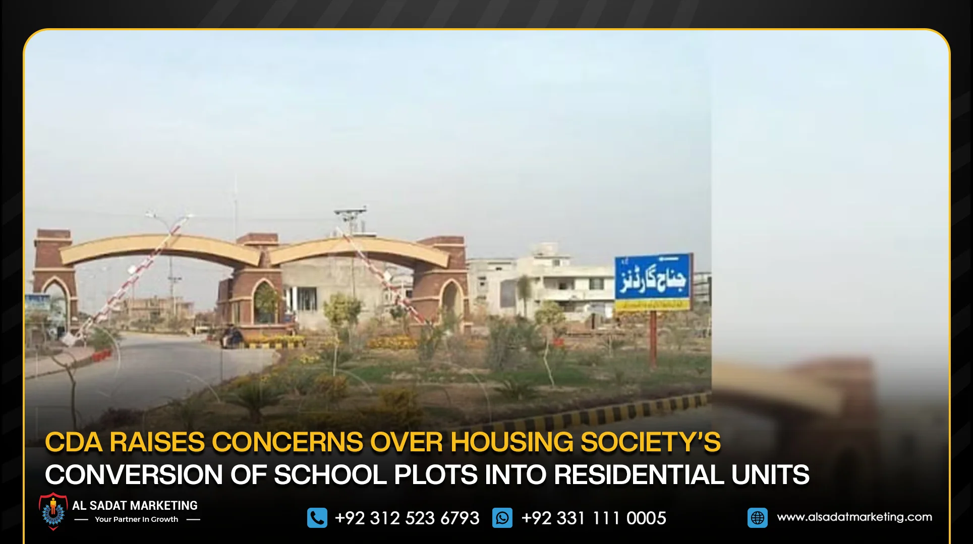 CDA Raises Concerns Over Housing Society’s Conversion of School Plots Into Residential Units
