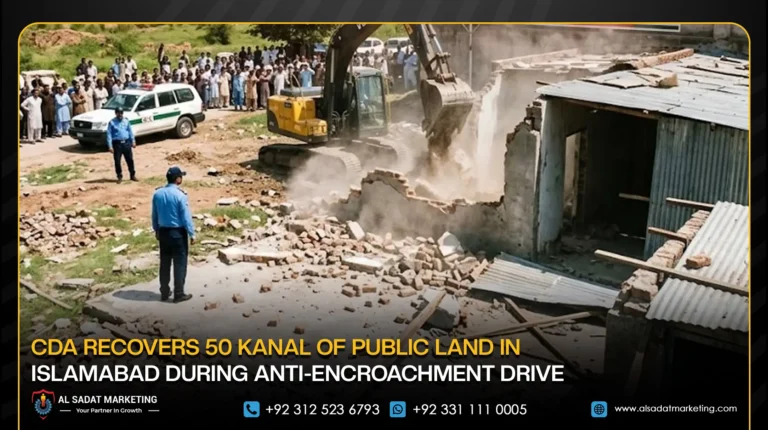 CDA Recovers 50 Kanal of Public Land in Islamabad During Anti-Encroachment Drive