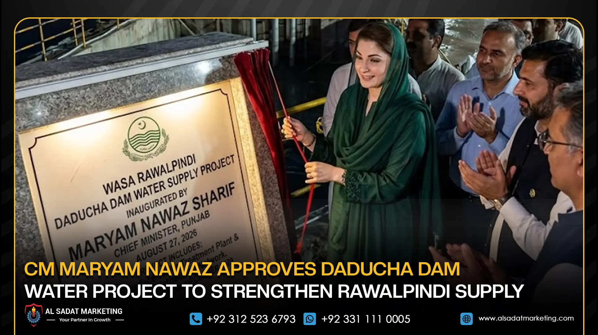 CM Maryam Nawaz Approves Daducha Dam Water Project to Strengthen Rawalpindi Supply