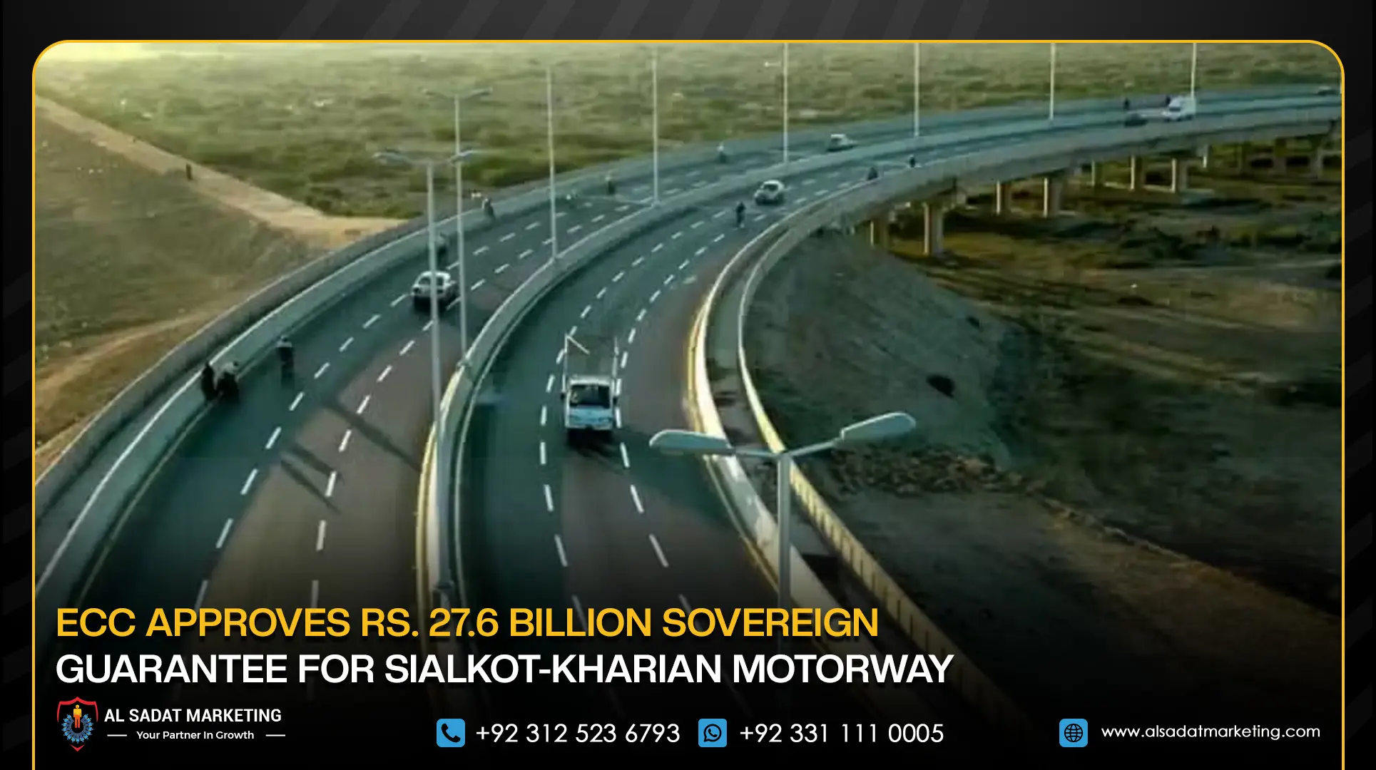 ECC Approves Rs. 27.6 Billion Sovereign Guarantee for Sialkot-Kharian Motorway