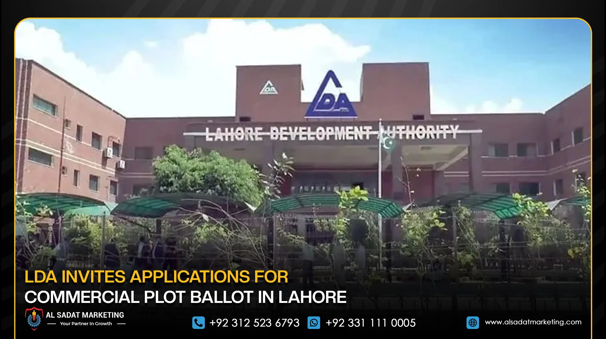 LDA Invites Applications for Commercial Plot Ballot in Lahore