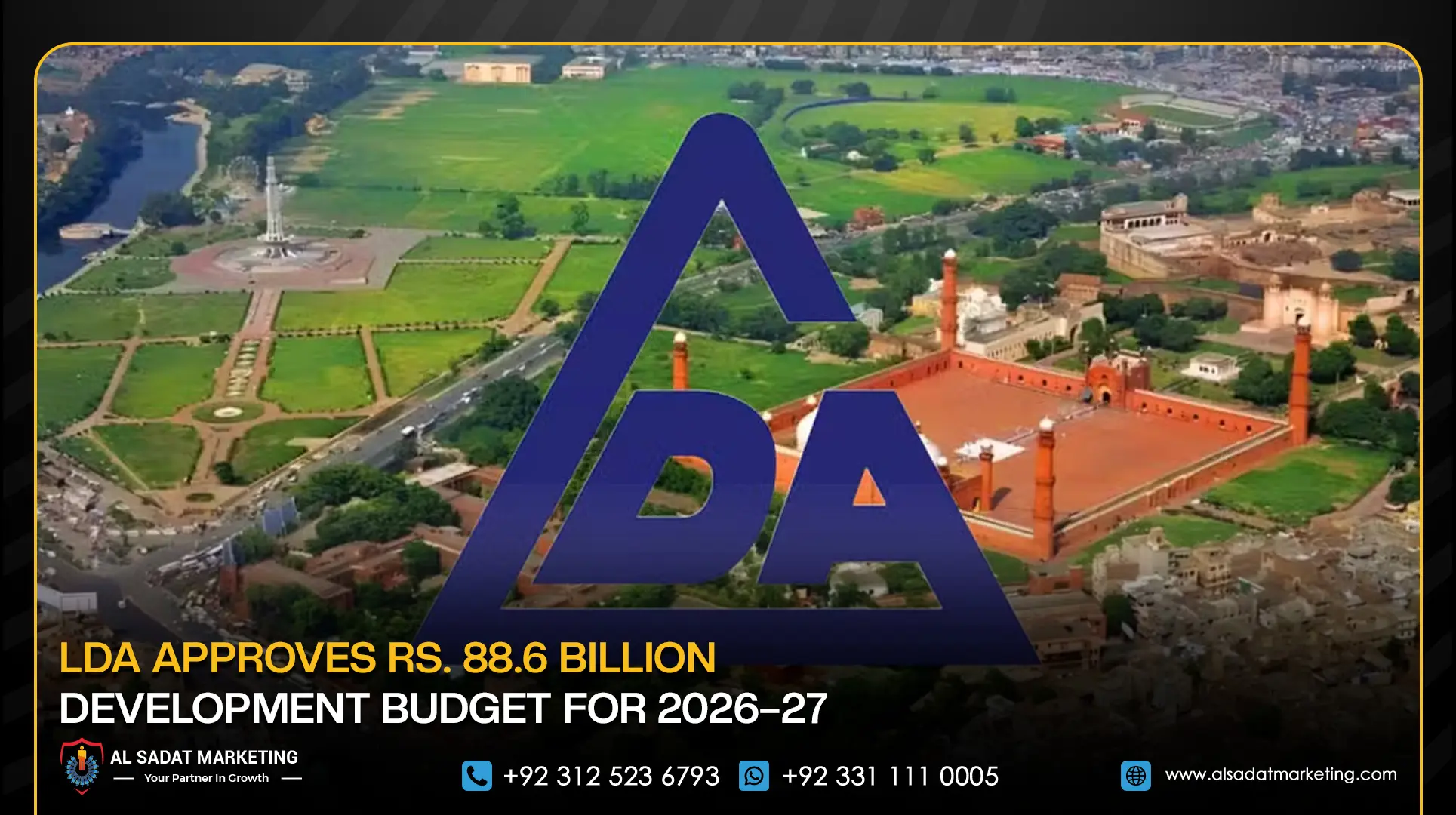 LDA Approves Rs. 88.6 Billion Development Budget for 2026–27
