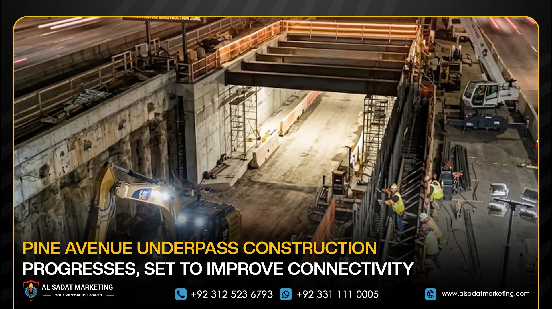 Pine Avenue Underpass Construction Progresses, Set to Improve Connectivity