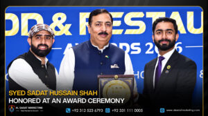 Syed Sadat Hussain Shah Honored at an Award Ceremony