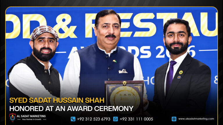 Syed Sadat Hussain Shah Honored at an Award Ceremony