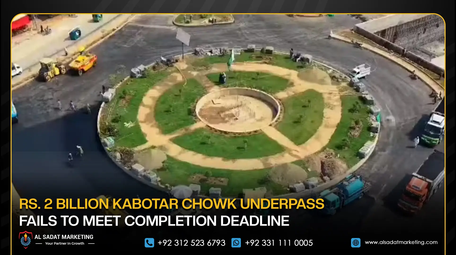 Rs. 2 Billion Kabotar Chowk Underpass Fails to Meet Completion Deadline