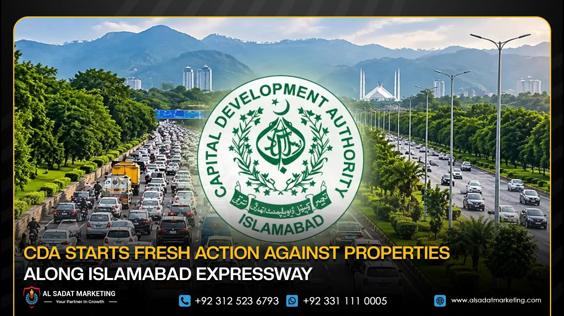 CDA Starts Fresh Action Against Properties Along Islamabad Expressway