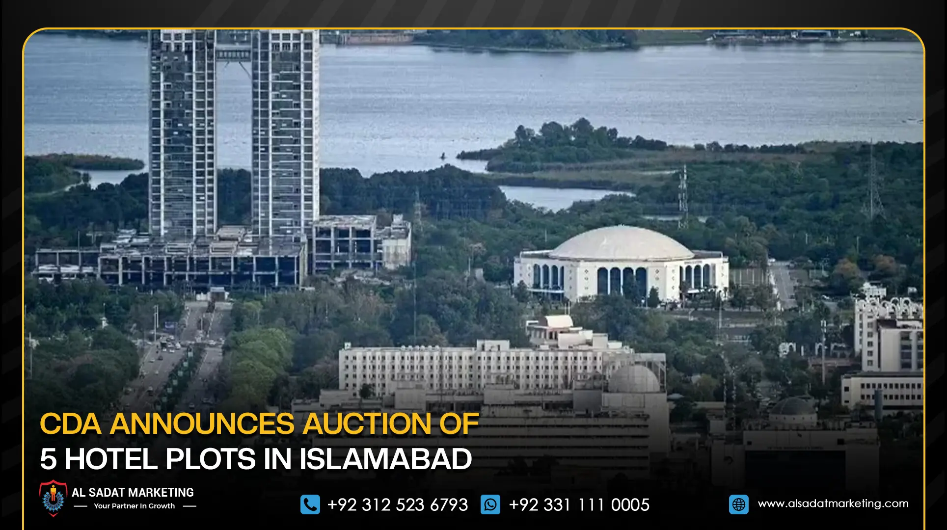 CDA Announces Auction of 5 Hotel Plots in Islamabad