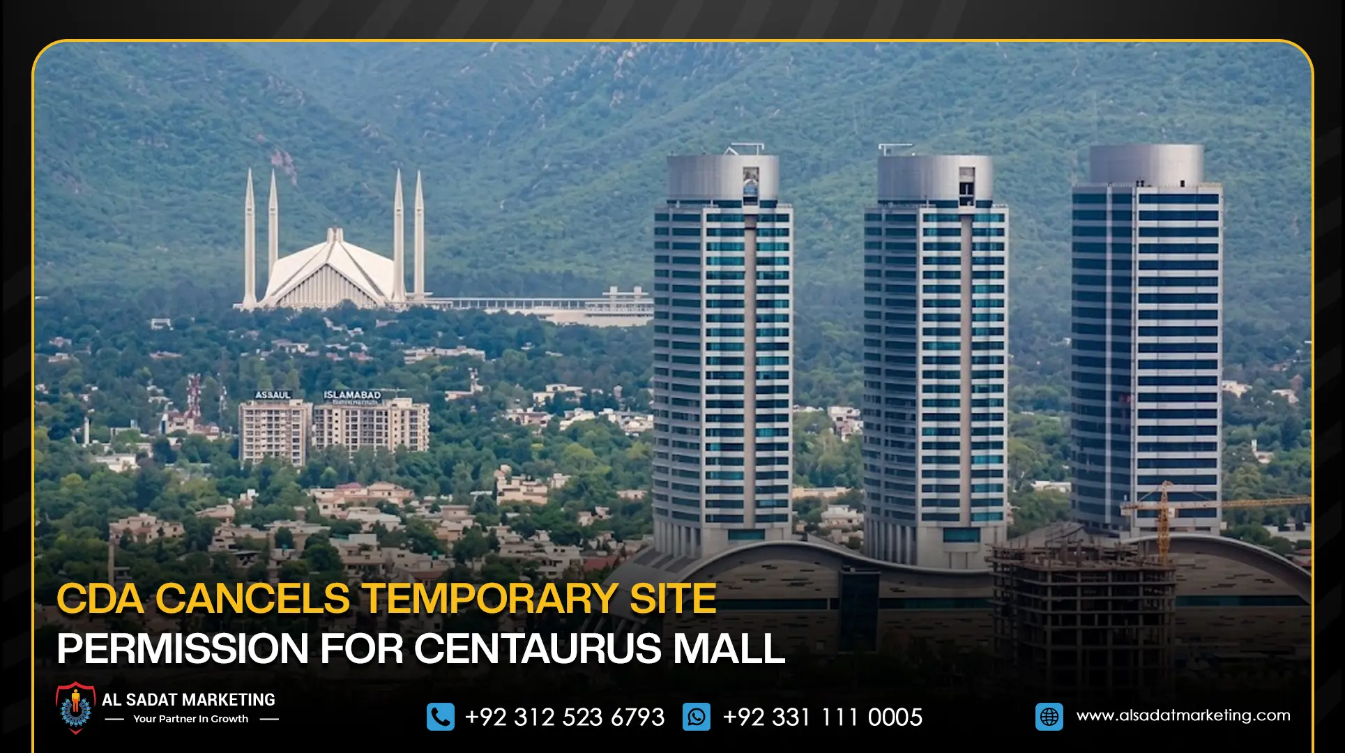 CDA Cancels Temporary Site Permission for Centaurus Mall