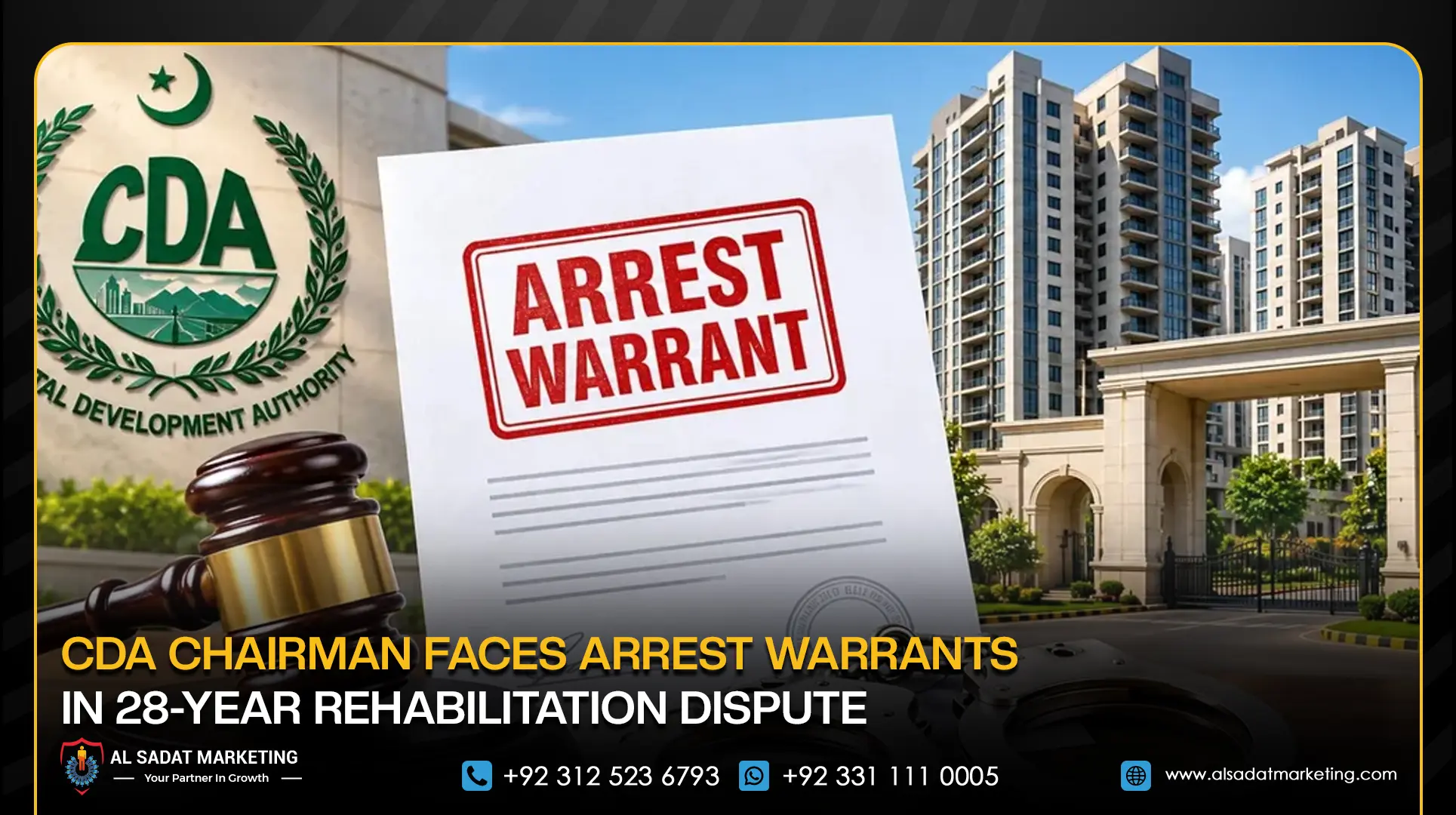 CDA Chairman Faces Arrest Warrants in 28-Year Rehabilitation Dispute