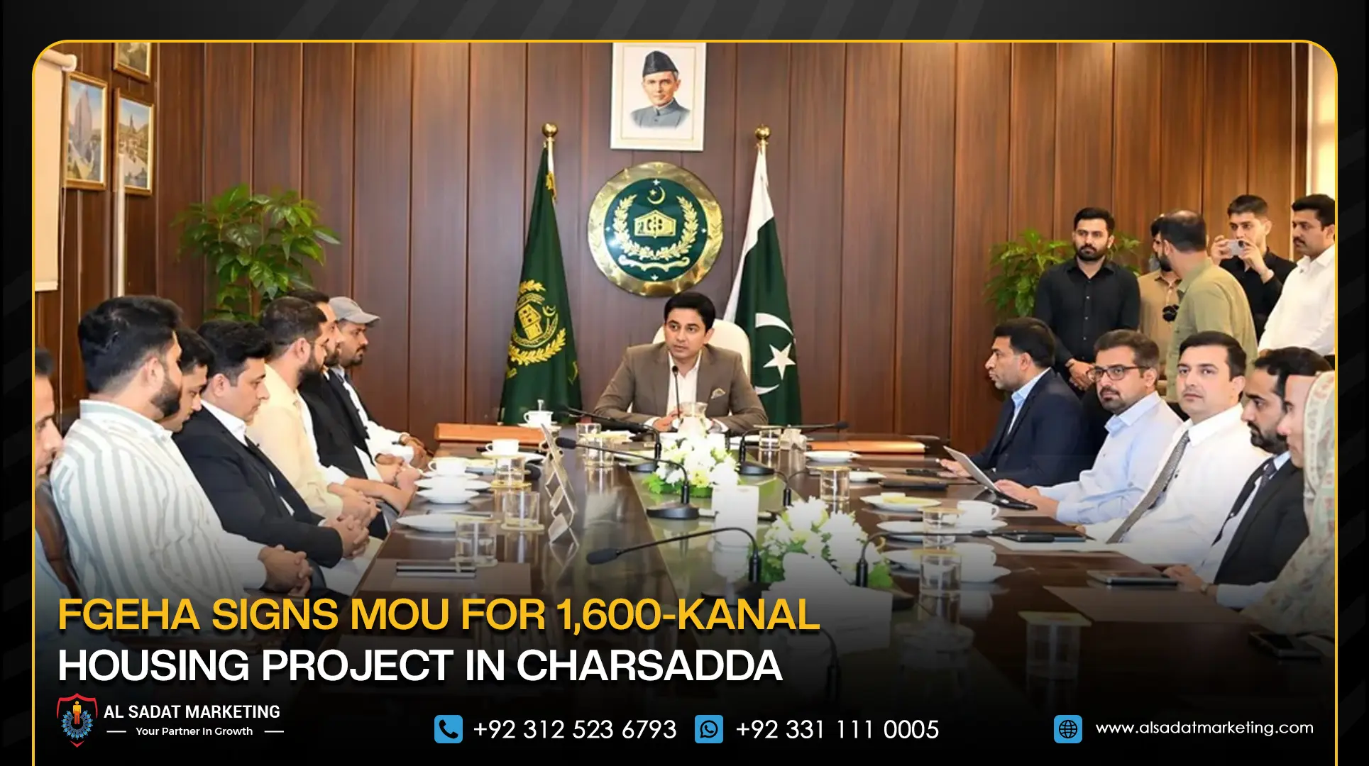 FGEHA Signs MoU for 1,600-Kanal Housing Project in Charsadda