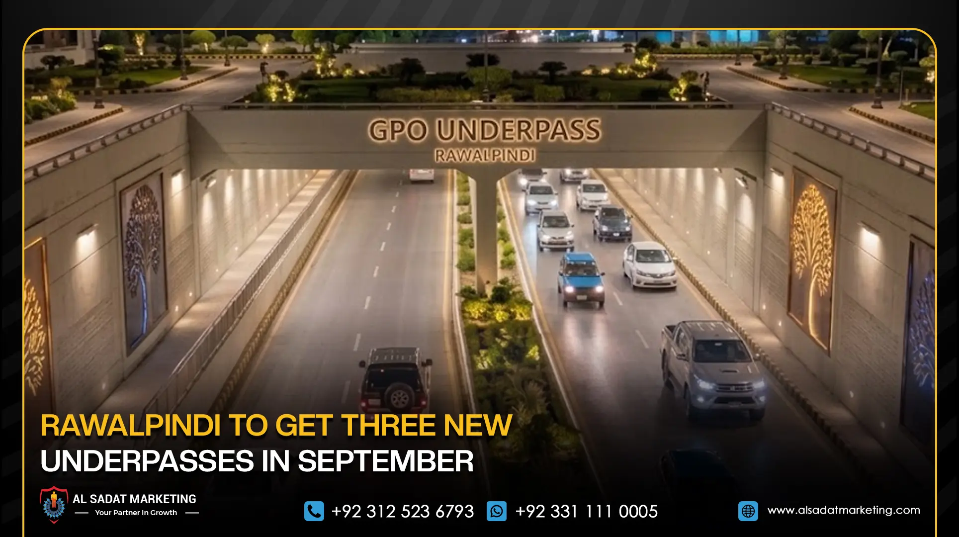 Rawalpindi to Get Three New Underpasses in September