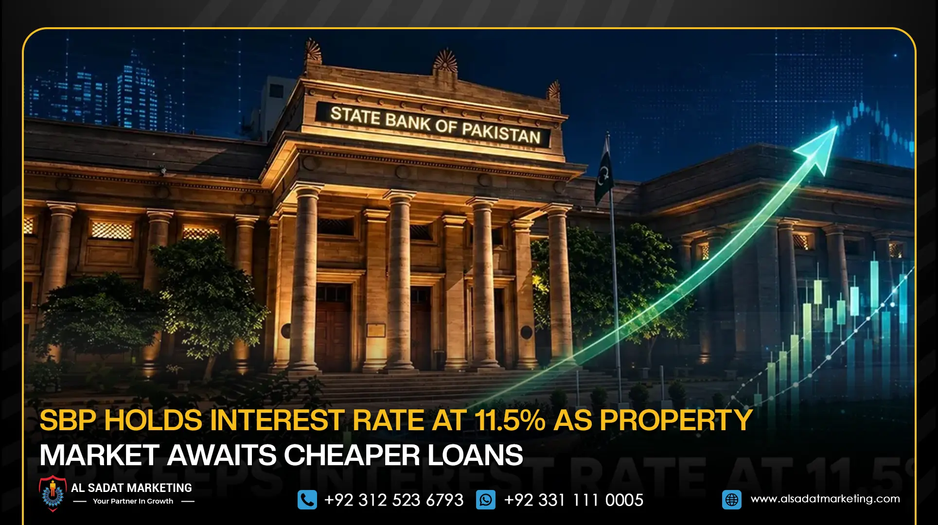 SBP Holds Interest Rate at 11.5% as Property Market Awaits Cheaper Loans