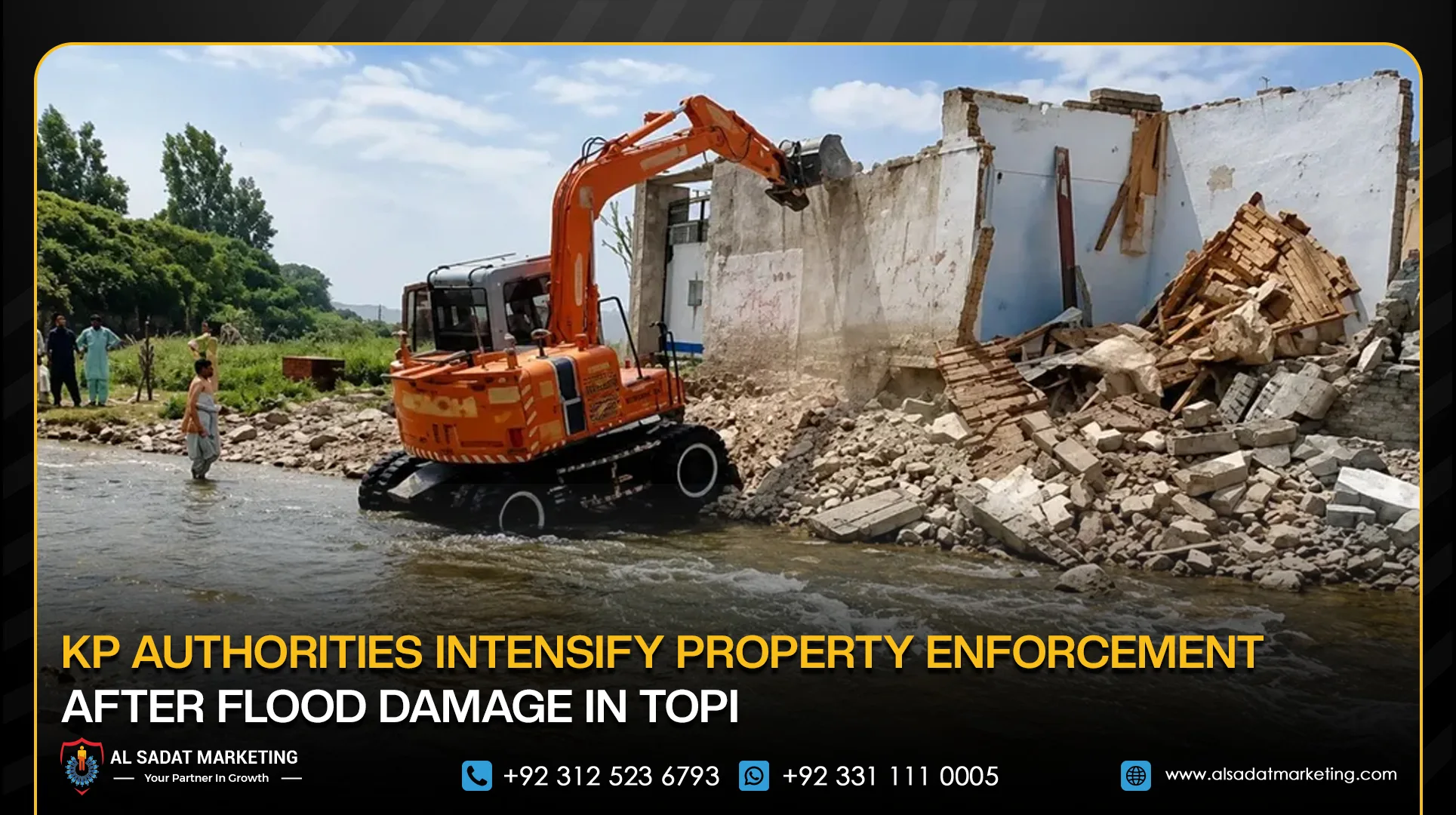 KP Authorities Intensify Property Enforcement After Flood Damage in Topi