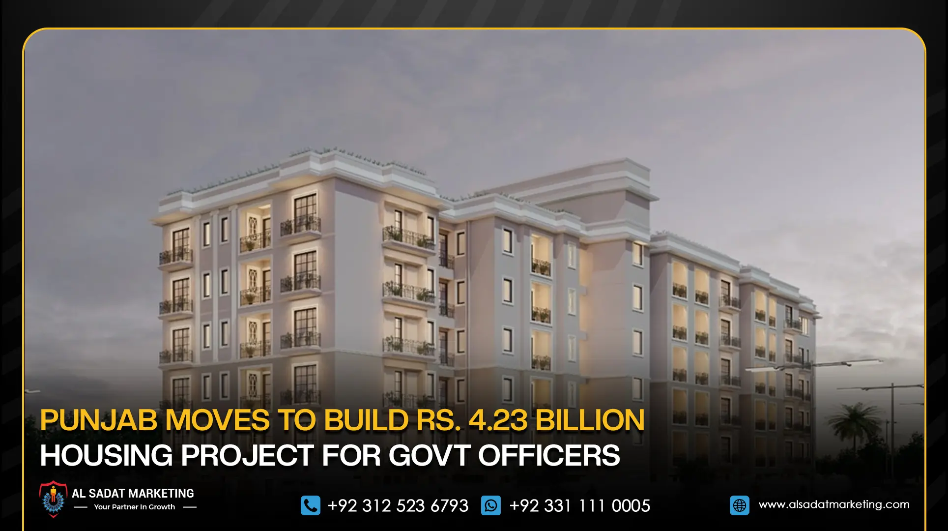 Punjab Moves to Build Rs. 4.23 Billion Housing Project for Govt Officers